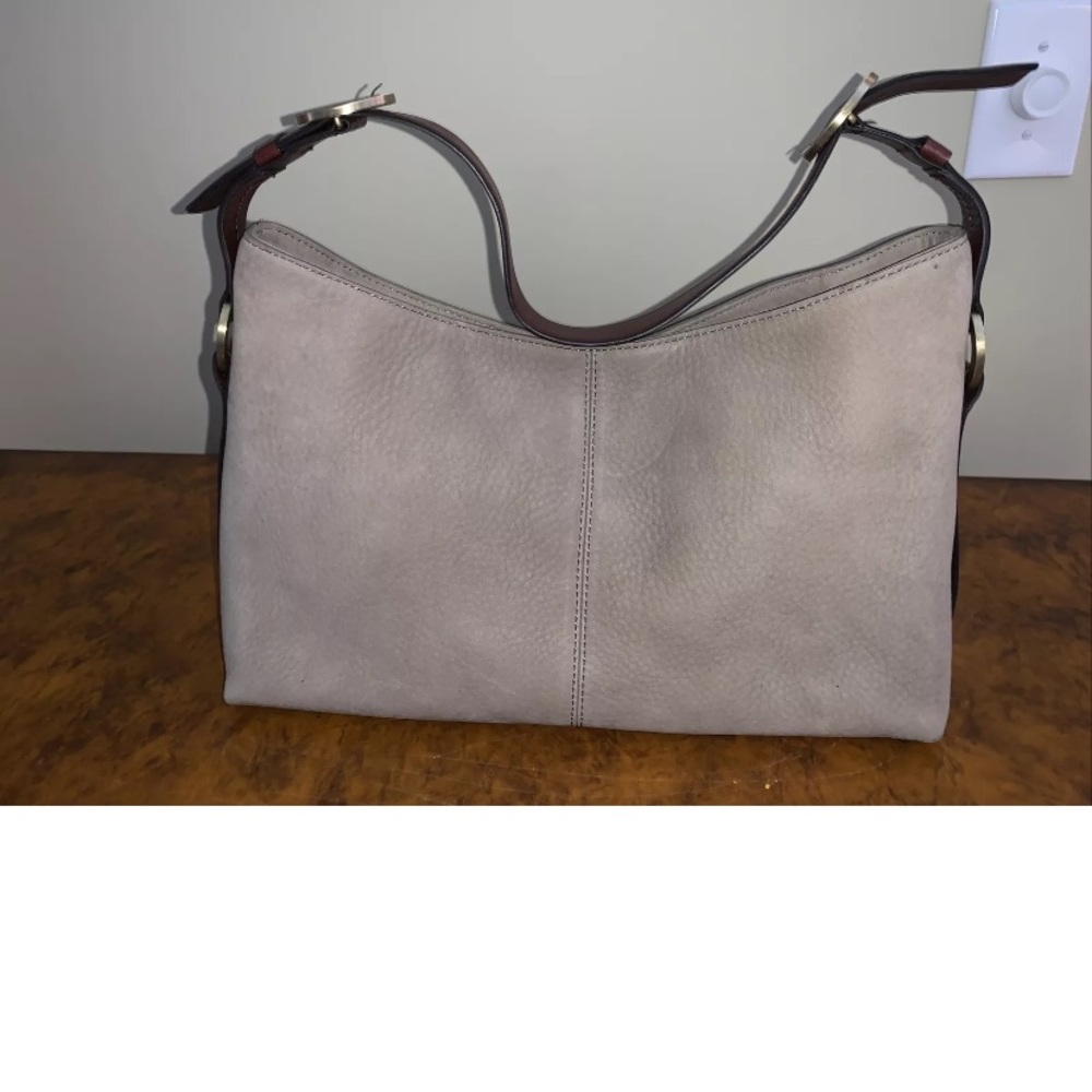 Adrienne Vittadini Suede Hobo Bag, Taupe